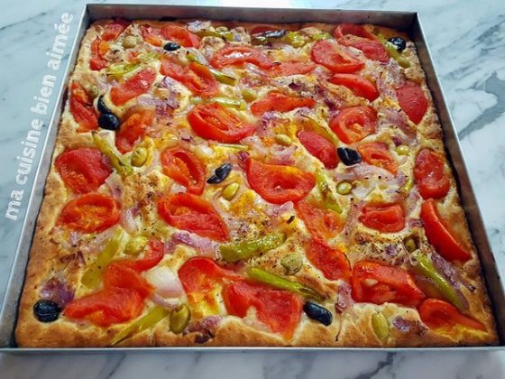 Recette Focaccia Aux Tomates Oignons Et Olives