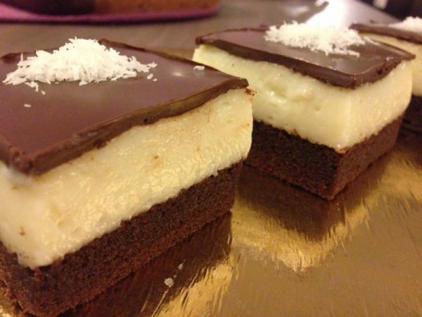 Recette Carrés de Chocolat et Crème