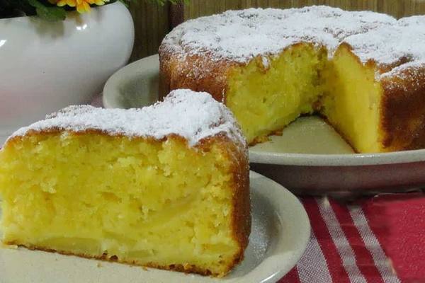 Le Gateau Au Yaourt Et Aux Pommes Prepare Sans Lait Ecaille Ni De Beurre Et Ne Contient Que 180 Calories